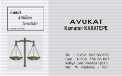 avukat kartvizitleri, avukat kamuran karatepe