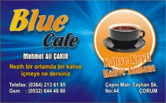 cafe kartvizitleri, blue cafe